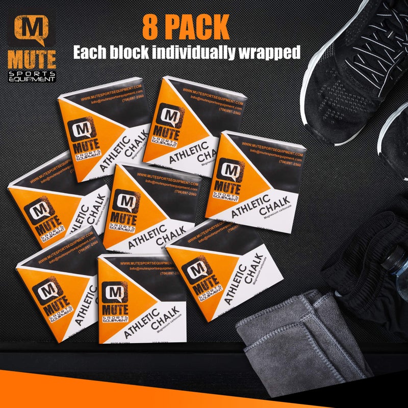 Mute Premium Athletic Gym Chalk Blocks 2 oz. 8 Pack Box | 1 Pound | Magnesium Carbonate | Weightlifting, Gymnastics, Rock Climbing, Olympic Lifting - Image 3
